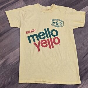 Enjoy Mellow Yellow Soda Promo Greensburg PA Camp Vintage Kids T Shirt Large